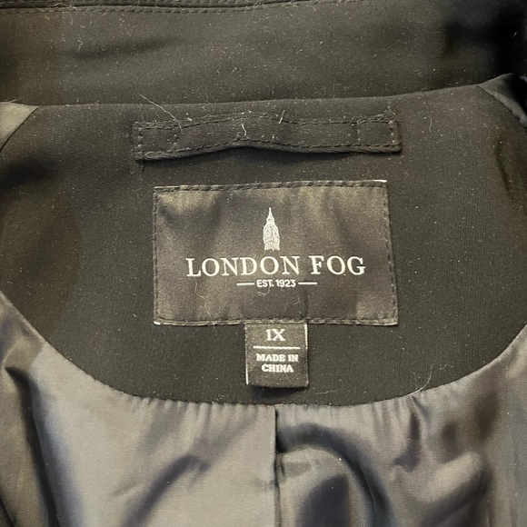 London Fog Black Raincoat - Picture 3 of 4